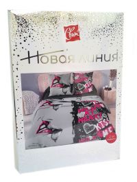 Миниатюра: КПБ 2,0сп,с евро пр. Новая линия под.180*218,прост. 240*218, нав. 70*70(2шт) цв. в асс бязь