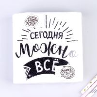 Миниатюра: Салфетки бумажные «Сегодня можно всё», однослойные, 24*24 см, набор 20 шт.