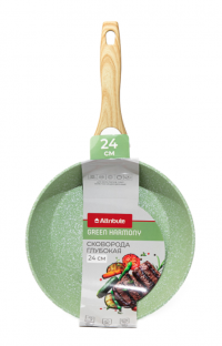Миниатюра: Сковорода 24см глубокая ,ков. ал.,а/п,индукция GREEN HARMONY