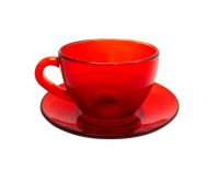 Миниатюра: Чайная пара Идеал рубин