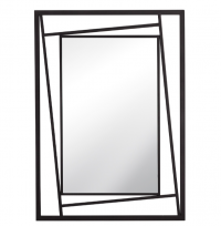 Миниатюра: Зеркало интерьерное настен. 88*63см в прямоугольном корпусе из металла,черный Рубин