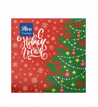 Миниатюра: Салфетки бум. 20 шт. 33*33 см Елочка 3-х сл. PERO Prestige