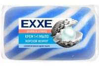 Миниатюра: Мыло-крем 80г EXXE 1+1 Морской жемчуг (СИНЕЕ) полосатое/72