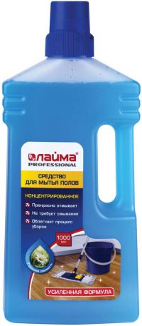 Миниатюра: Средство д/мытья полов 1л ЛАЙМА PROFESSIONAL концентрат,Утренняя свежестьУСИЛЕННАЯ ФОРМУЛА,604796