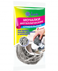 Миниатюра: Мочалка д/посуды метал. 2шт Insula