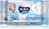 Миниатюра: Салфетки влажные 120шт детские с клапаном Аура