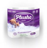Миниатюра: Туалетная бумага Plushe Classic 2сл. 4рулона по 18м/12