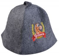 Миниатюра: Шапка банная Удачи (лошадь и подкова), экофетр