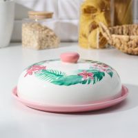 Миниатюра: Блюдо д/подачи-Блинница керамич.с крышкой Тропики 23*11 см