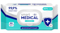 Миниатюра: Салфетки влажные 50шт антисептич. Smart medical