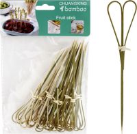 Миниатюра: Шпажки бамбуковые д/канапе 12см Узелки-сердечки 25шт