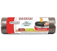 Миниатюра: Мешки для мусора ПНД, 60л ,20 шт