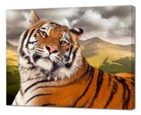 Миниатюра: Картина на холсте (канвас) 40*50 Тигр