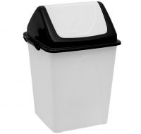 Миниатюра: Ведро/контейнер д/мусора 10,5л пласт. Премиум с плав. кр