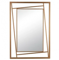 Миниатюра: Зеркало интерьерное настен. 88*63см в прямоугольном корпусе из металла,белое золото Рубин