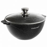 Миниатюра: Казан ал. 4,5л 26см д/плова а/п,индукция, Гранит black Induction Pro