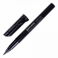 Миниатюра: Маркер перманентный (нестираемый) BRAUBERG NEW LINE, ЧЕРНЫЙ, круглый наконечник 2мм
