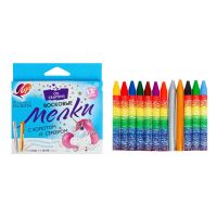 Миниатюра: Мелки восковые 12цв. ЛУЧ Волшебная палитра масляные