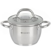 Миниатюра: Кастрюля нерж. 2,0л 16см ст/кр. Daniks, Pearl