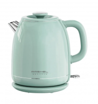 Миниатюра: Чайник эл. 2,0л.,1800Вт,диск,двойные стенки нерж сталь/пластик,а/о при закипание и без,бирюзовый