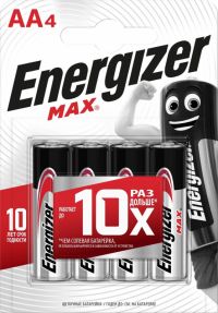 Миниатюра: Батарейка АА Energizer MAX LR6/316 BL4 4шт в блистере