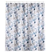 Миниатюра: Шторка д/ванной, с утяжелителем, полиэстер, 90 г/м2, 180x180см, 12 колец метал/бусины