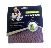 Миниатюра: Салфетка д/уборки 1шт 30*30см микрофибра TURBOMAG DUOEFFECT 2in1,340г/м2