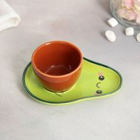 Миниатюра: Чайная пара 100мл керамика Авокотя,блюдце 14*10см