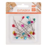 Миниатюра: Булавки 20шт, 5,5см, никелированные