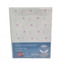 Миниатюра: Простыня на резинке (чехол натяжной на матрас) 120*200*30 поплин