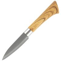 Миниатюра: Нож с пластиковой рукояткой под дерево FORESTA поварской 9см