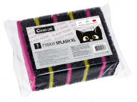 Миниатюра: Губки д/посуды 5шт CleanCat Black Home - Splash 107*60*30мм
