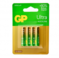 Миниатюра: Батарейка щелочная GP G-tech LR03 ULTRA ALKALINE 24AUA21-2CRSBC4 BL4-40/320