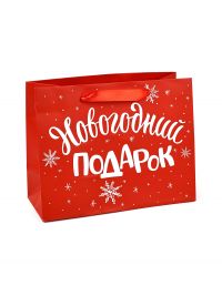 Миниатюра: Пакет ламинированный «Новогодний подарок», 23*18*8 см