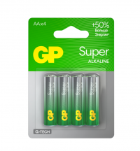 Миниатюра: Батарейка щелочная GP G-tech LR6 SUPER Alkaline 4шт в блистере