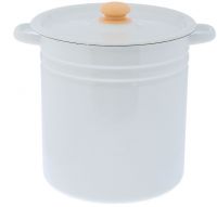 Миниатюра: Кастрюля эм. 12л цилиндр серо-голубая с пластм.кнопкой