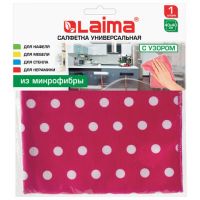 Миниатюра: Салфетка д/уборки 1шт 40*40см микрофибра,универсал.,LAIMA