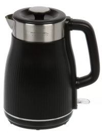 Миниатюра: Чайник эл. 1,8л.,1800Вт,диск,двойные стенки,нерж сталь/пластик,а/о при закипание и без,черный