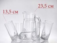 Миниатюра: Набор д/воды кувшин 1,34л + 6 стаканов 300мл Вальс