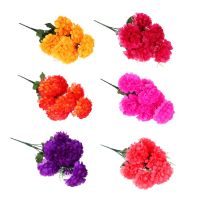 Миниатюра: Букет искусственных цветов в виде гвоздики, 35-40 см, пластик, 6 цветов