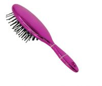 Миниатюра: *Расческа для волос массажная 173х50х35мм фиолетовый металлик