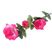 Миниатюра: Цветок искусственный Роза 3 бутона 70см