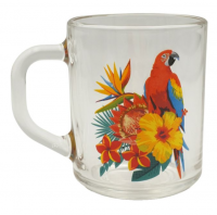 Миниатюра: Кружка 250мл стекло Gren tea Тропические птицы
